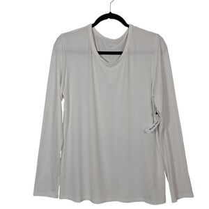 The Drop Top Shirt Off White XXL L/S Pullover Buttery‎ Soft Lightweighth Modal